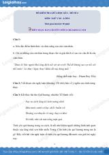 Đề thi giữa kì 2 Văn 8 - Đề số 4